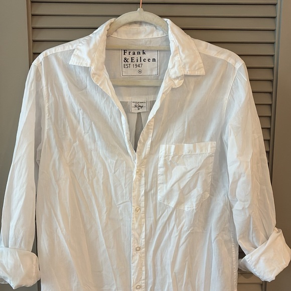 Frank and Eileen Rory Dress White Organic Cotton Sz XS - Picture 3 of 6